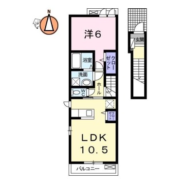 サンフラワー 202の間取り図