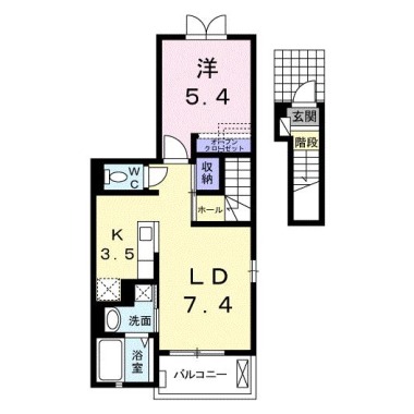 アヴェニール 201の間取り図