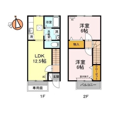 メルベーユ MT B2の間取り図