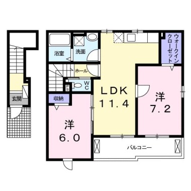 ザ ガーデンヴィラ 箸蔵 C 202の間取り図