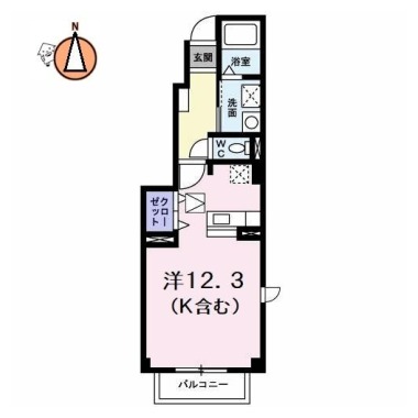 アルト・アルベロB 101の間取り図