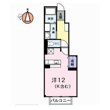 アルト・アルベロB 103の間取り図