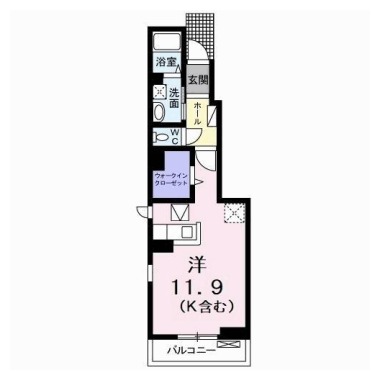 クレシェンドアルファ 106の間取り図