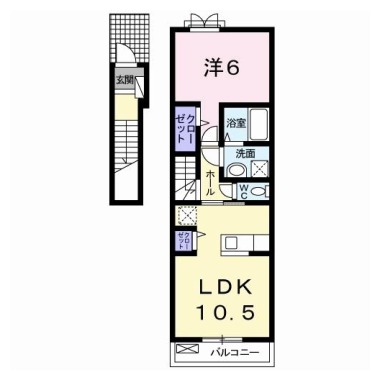 クレシェンドアルファ 202の間取り図