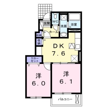 メゾン・M I 102の間取り図