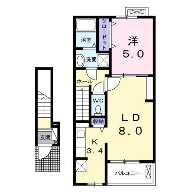 シェル・エトワール 202の間取り図