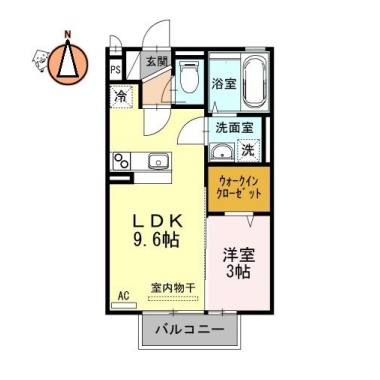 カーサフェリオ南佐古 201の間取り図