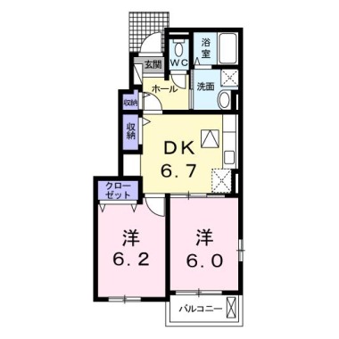 フィールドビーチ羽ノ浦 I 101の間取り図
