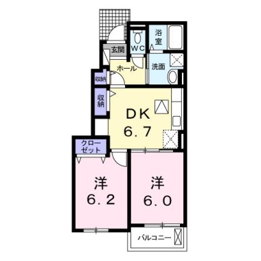 フィールドビーチ羽ノ浦 I 102の間取り図