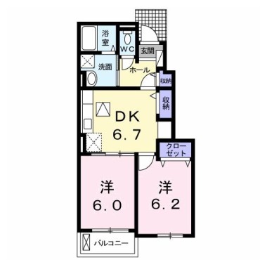 フィールドビーチ羽ノ浦 II 105の間取り図
