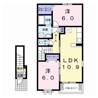 シェルブルー A 205の間取り図