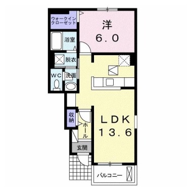 シェルブルー C 105の間取り図