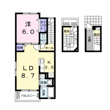 カゼッタ・ウーノ 302の間取り図