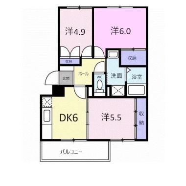 コーポ ラフォーレ B 101の間取り図