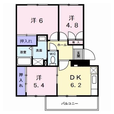 コーポ ラフォーレ B 102の間取り図