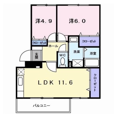 コーポ ラフォーレ B 301の間取り図