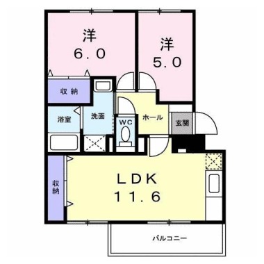 コーポ ラフォーレ B 302の間取り図