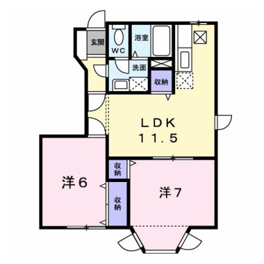 グリーンヒルTADA B 101の間取り図