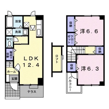 ボン・ファミーユB 102の間取り図