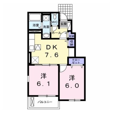 ラ・ドゥサーII 106の間取り図