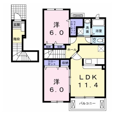 カトル・セゾン I 202の間取り図