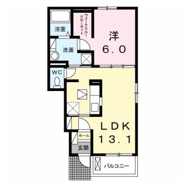 クラール蔵本公園 C 105の間取り図