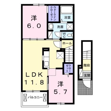 クラール蔵本公園 C 202の間取り図