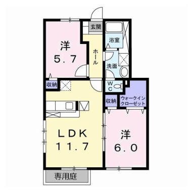 アルモニーA 103の間取り図