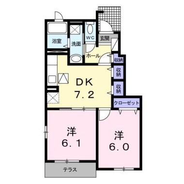フォレスト ヴィラA 103の間取り図