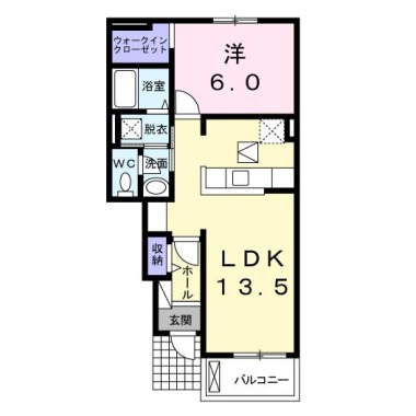 エルハーベン加茂宮D 103の間取り図