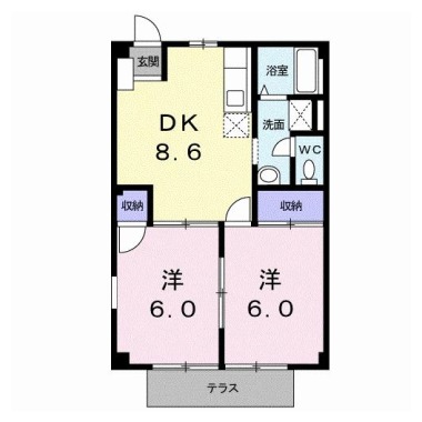 武中ハイツ 106の間取り図