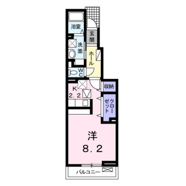 フラン・メゾン A 102の間取り図