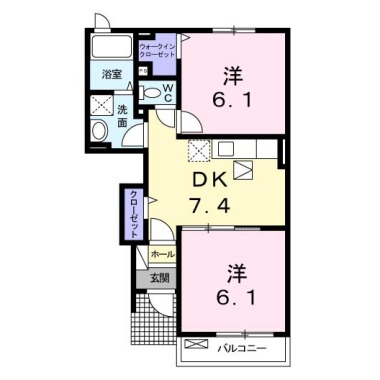 belle maison 箸蔵 102の間取り図