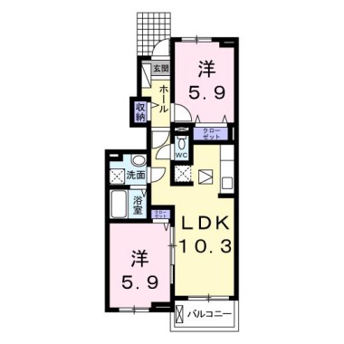 ルミナスしまだII 102の間取り図