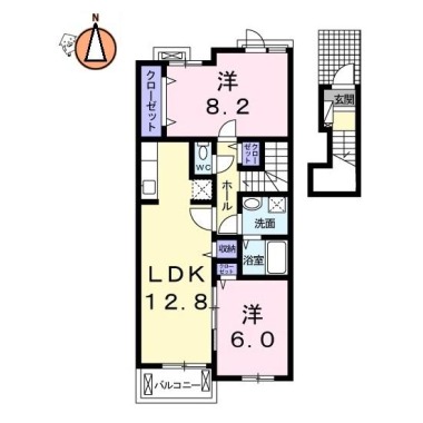 ルミナスしまだII 203の間取り図