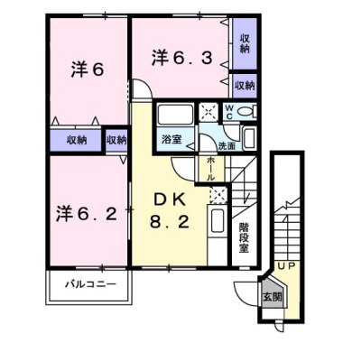 リヴィエールC 202の間取り図
