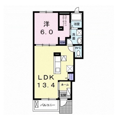 グラッディネス B 102の間取り図