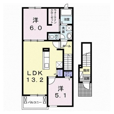 グラッディネス B 203の間取り図