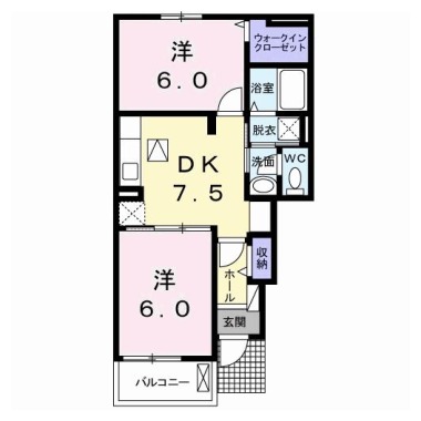 グラーディア 102の間取り図