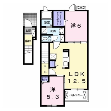 アヴァンサール 202の間取り図