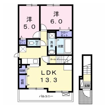 コンフォーティア 201の間取り図