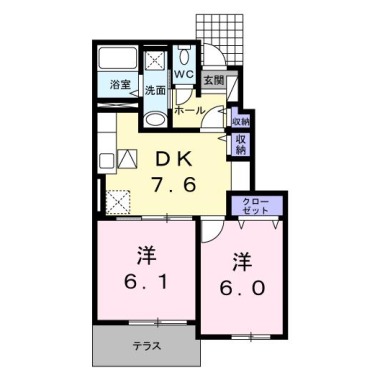 メゾンTAKE 103の間取り図