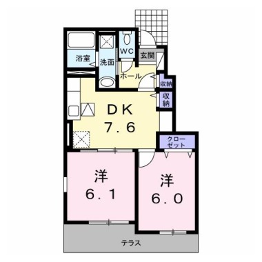 メゾンTAKE 105の間取り図