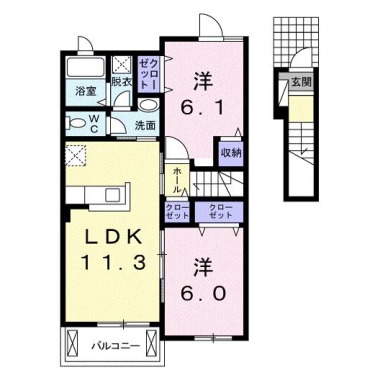 メゾンTAKE 203の間取り図
