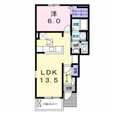 サニーサイドUPII 101の間取り図