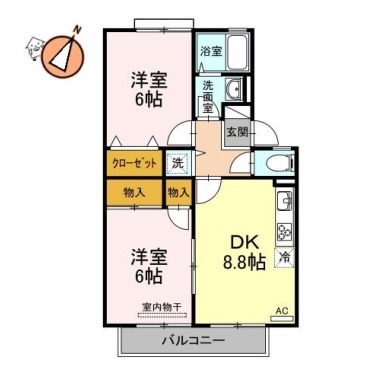 サンフラワー 102の間取り図