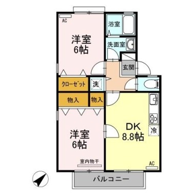 サンフラワー 205の間取り図