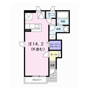 ルミナス藍住B 101の間取り図