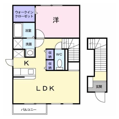 ルミナス藍住B 201の間取り図