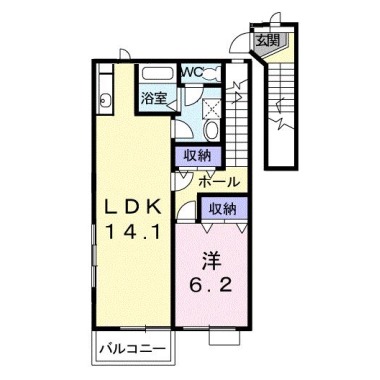フォンテーヌA 203の間取り図